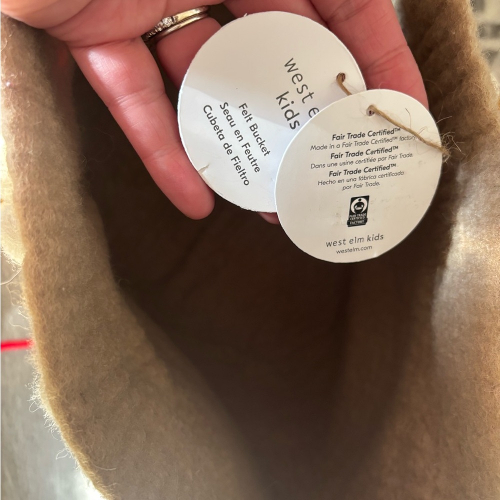 West Elm Kids Tan Felt Bucket - Picture 3 of 3